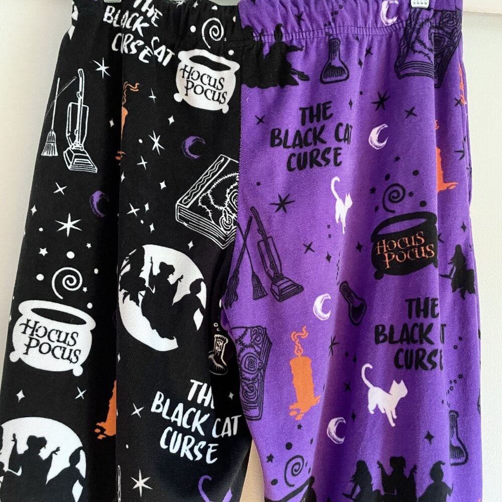 Disney Womens HOCUS POCUS Pajama Lounge Jogger Pants with Pockets Size M Purple - Picture 8 of 11